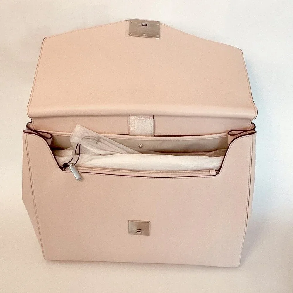 TUMI MARIELLA WOMEN'S 073508BL TAVI SATCHEL BUSINESS MESSENGER PINK CALF LEATHER